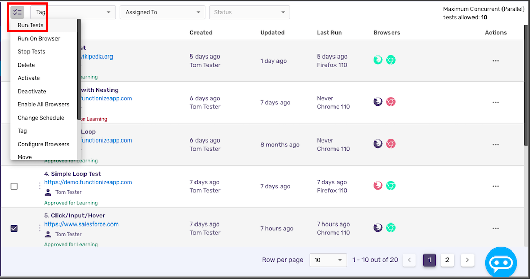 Execute a Test Case – Functionize