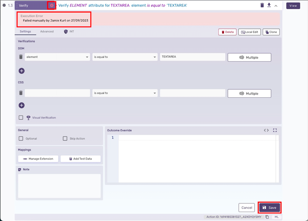 Force Fail a Passing Test Case – Functionize
